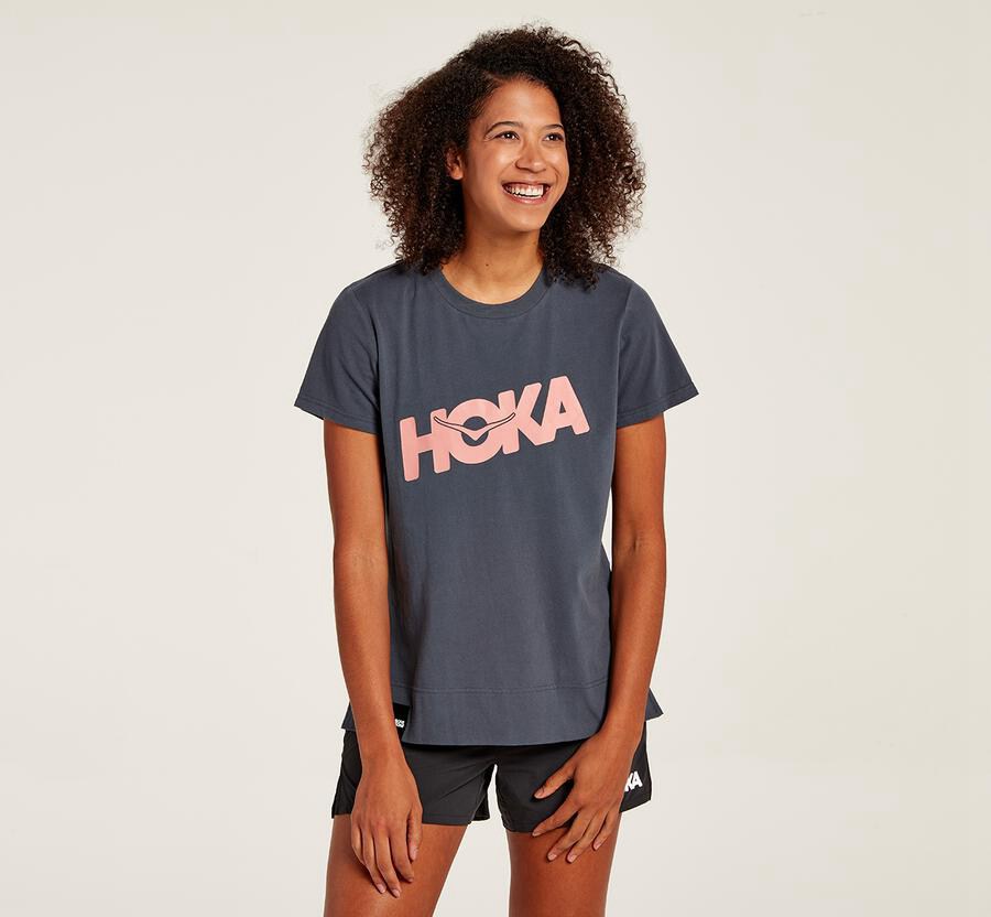 Camisa Hoka One One Mujer - Brand - Azules - QHM129370